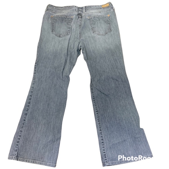 EDDIE BAUER Classic Fit Denim Jeans Boot Cut 14 Short Gray Wash - Picture 2 of 8